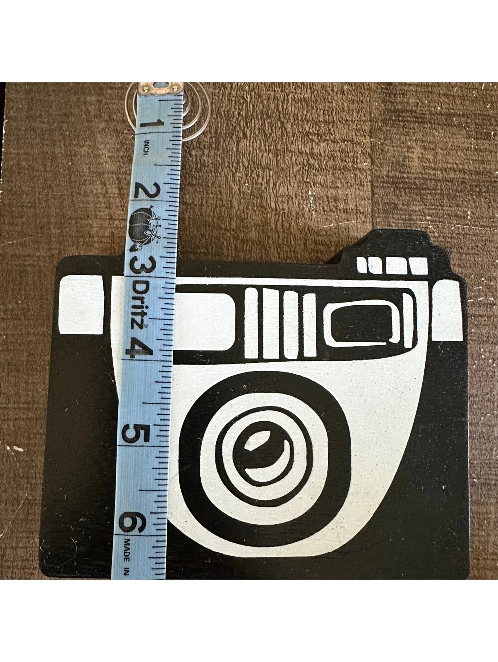 Hobby Lobby Camera Photo Holder Black White Wood Wire Clip Frame 2008